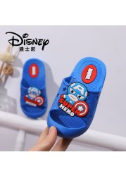 Disney Summer New Frozen Princess Slippers Non-slip Home Indoor Boys Mickey Mouse Cute Princess Off-Beach Shoes