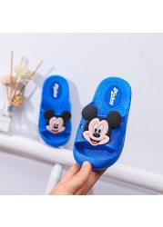 Disney Summer New Frozen Princess Slippers Non-slip Home Indoor Boys Mickey Mouse Cute Princess Off-Beach Shoes