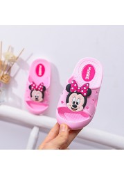 Disney Summer New Frozen Princess Slippers Non-slip Home Indoor Boys Mickey Mouse Cute Princess Off-Beach Shoes