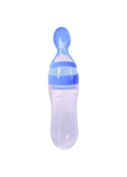 Newborn Baby Silicone Feeding Bottle Training Rice Spoon Baby Cereal Food Supplement Safe Tableware