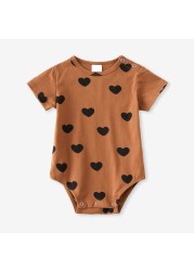 Infant Baby Boy Girl Romper Spring Summer Newborn Button Printed Jumpsuit Casual Long Sleeve Baby Boy Outfits Clothes Autumn