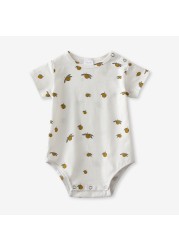 Infant Baby Boy Girl Romper Spring Summer Newborn Button Printed Jumpsuit Casual Long Sleeve Baby Boy Outfits Clothes Autumn