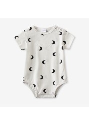 Infant Baby Boy Girl Romper Spring Summer Newborn Button Printed Jumpsuit Casual Long Sleeve Baby Boy Outfits Clothes Autumn