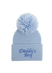 New autumn and winter baby hat embroidered letter hair ball knit hat for children winter hat wool hat