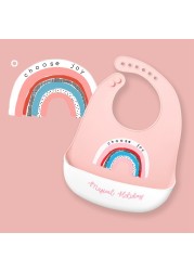 Waterproof Baby Bibs Silicone Baby Feeding Bibs Children Kitchen Apron with Pocket Infant Saliva Towel Adjustable Girl Boy Burp Clothes