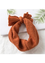 Baby Headband Knitted Headband Toddler Headbands For Girls Wide Soft Solid Color Crochet Knit Elastic Hairband Fashion Tiara