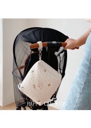 Cute Bear Flower Embroidery Pattern Baby Beige Cotton Fabric Zipper Diaper Handbag 2022 New Luggage Bag