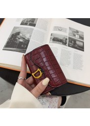 Small Wallets Fashion Brand Leather Wallet Women Ladies Card Bag For Women Clutch Women Female Purse Money Clip Purse Card Holder