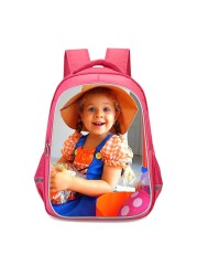 New Girls School Backpack Little Black Girl Diana Show Print Primary School Bags 6-10 Years Children Bookbag Kids Bag