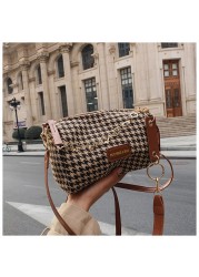 New wild woolen cloth handbag vintage women bags purses hh9 stud bucket bags women shoulder crossbody bag tote