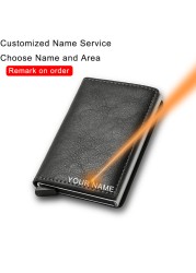 DIENQI - Anti Rfid Card Case for Men and Women, Metal Aluminum Mini Wallet for ID Credit Cards