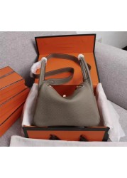 New luxury Lindy bag lychee grain cowhide fashion all-match one-shoulder small square bag 2022 mini ladies bag