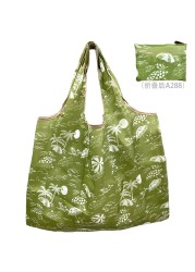 Reusable Oxford Shopping Bag Large Size Foldable Tote Bag Washable Cloth Eco Friendly Grocery Bags