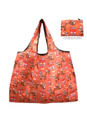 Reusable Oxford Shopping Bag Large Size Foldable Tote Bag Washable Cloth Eco Friendly Grocery Bags