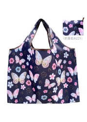 Reusable Oxford Shopping Bag Large Size Foldable Tote Bag Washable Cloth Eco Friendly Grocery Bags