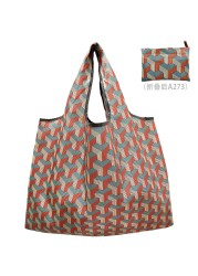 Reusable Oxford Shopping Bag Large Size Foldable Tote Bag Washable Cloth Eco Friendly Grocery Bags