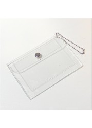 New Fashion 2 Bit Transparent Waterproof PVC Women Girls Card Case Business Card Holder Men Credit Card Bag ID Card Small Wallet