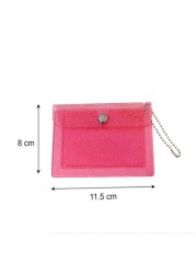 New Fashion 2 Bit Transparent Waterproof PVC Women Girls Card Case Business Card Holder Men Credit Card Bag ID Card Small Wallet