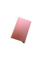 Anti-theft ID Credit Card Holder Porte Carte Thin Aluminum Metal Wallets Pocket Bank Box Women Men Credit Card Box