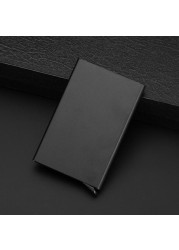 Anti-theft ID Credit Card Holder Porte Carte Thin Aluminum Metal Wallets Pocket Bank Box Women Men Credit Card Box