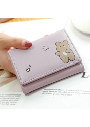 Women Wallets 4 Color Short Money Bags Cute Small Wallet Women Student Card Holder Girl ID Bag Card Holder Coin Purse