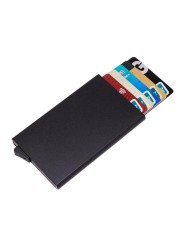 Anti-theft ID Credit Card Holder Porte Carte Thin Aluminum Metal Wallets Pocket Bank Box Women Men Credit Card Box