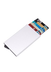 Anti-theft ID Credit Card Holder Porte Carte Thin Aluminum Metal Wallets Pocket Bank Box Women Men Credit Card Box