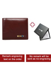 SmartLB Smart Fashion Wallet GPS Bluetooth Tracker Gift for Father's Day Slim Credit Card Holder Inscription