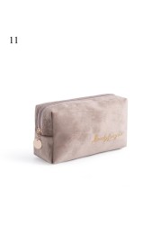 Women Multifunctional Travel Cosmetic Bag Zipper Makeup Bags Cosmetic Organizer Durable Storage Color Makeup Case Toiletry Kit