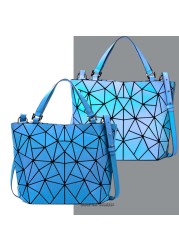 New Luminous Bao Bag Reflective Geometric Bags For Women 2020 Quilted Shoulder Bags Plain Folding Female Bags Bolsa Feminina