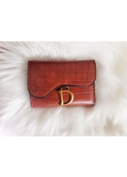 2021 new designer famous brand D style ladies wallet leather card bag all-match temperament women handbag