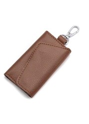 PU Leather Keychain Men Women Key Holder Organizer Pouch Cow Split Car Key Wallet Housekeeper Key Case Card Bag Small