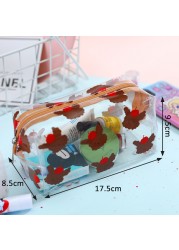 Fashion Transparent Women Cosmetic Bag Fruit Pattern Large Capacity Makeup Zipper Bag Waterproof Simple Travel Accessories