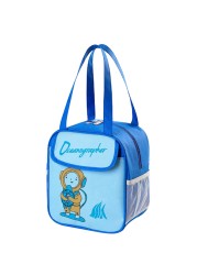 Cute Cartoon Bento Box Bag Food Insulation Bag New Multilayer Zipper School Cooler Bag For Kids Baby Lunch Container Handbag