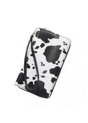 Women Wallet PU Leather Clutch Bag Ladies Long Wallet New Fashion Trendy Cow Pattern Bag Long Card Bag Coin Purse Female Bag