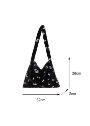 2021 Autumn Winter Female Plush Portable Women Handbag Vintage Animal Print Shoulder Bags Travel Bags