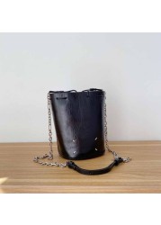 Fashion design luxury genuine leather chain bucket bag for women 101501