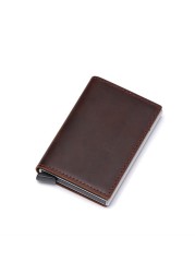 DIENQI - Genuine Leather Men Wallet, Genuine Rfid Leather Small Wallet, Slim Male Wallet, Luxury Wallet