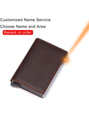 DIENQI - Genuine Leather Men Wallet, Genuine Rfid Leather Small Wallet, Slim Male Wallet, Luxury Wallet