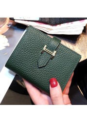 New Thin Clutch Phone Bag Women Wallets Luxury Long Hasp Lychee Pattern Coin Purses Female Solid Brand