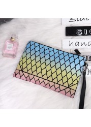 Women's Colorful Geometric Cosmetic Bag Zipper Organizer Folding Bag Travel Bag New Collection