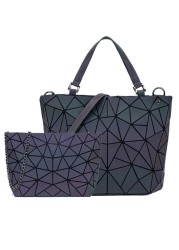 Women Bags Luxury Geometric Shoulder Bag Set Folding Tote Crossbody Bag Female Handbag For Ladies Luminous Bao Geometric Bag