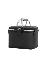 Portable Folding Picnic Camping Lunch Bags Insulated Cooler Bag Cool Hamper Storage Basket Picnic Basket