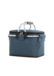 Portable Folding Picnic Camping Lunch Bags Insulated Cooler Bag Cool Hamper Storage Basket Picnic Basket