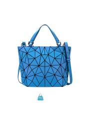 3D Geometric Women Handbag Luminous Large Reflective Bao Bag Women Padded Shoulder Strap 2020