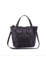 3D Geometric Women Handbag Luminous Large Reflective Bao Bag Women Padded Shoulder Strap 2020