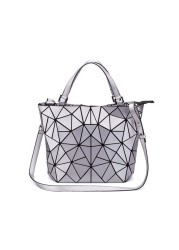 3D Geometric Women Handbag Luminous Large Reflective Bao Bag Women Padded Shoulder Strap 2020