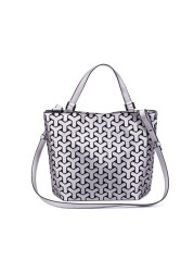 3D Geometric Women Handbag Luminous Large Reflective Bao Bag Women Padded Shoulder Strap 2020