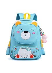 Kawaii Cartoon Children Backpack Nylon Waterproof Kids School Bag Large Capacity Travel Bags Reflective Strip Shoulder Bags