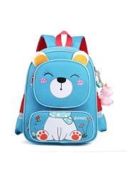 Kawaii Cartoon Children Backpack Nylon Waterproof Kids School Bag Large Capacity Travel Bags Reflective Strip Shoulder Bags